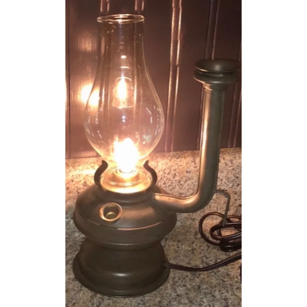 Park Designs Decorative Brown Electric Vent-Pipe Oil Lamp